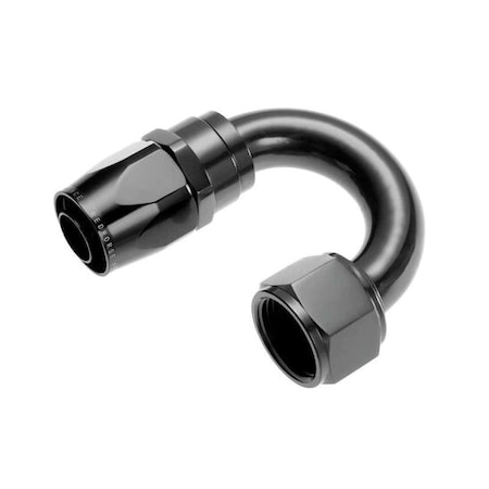 Red Horse Performance -12 180 DEGREE FEMALE ALUMINUM HOSE END - BLACK 1180-12-2